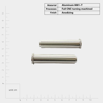Гравированный логотип и матовая отделка CNC-обработка для нестандартных металлических деталей в форме вала