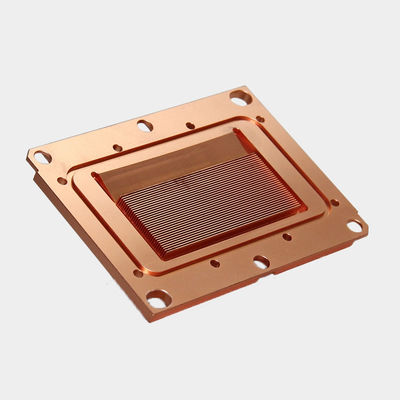 Высокая плотность медь Skiving Fin Тепловая раковина Жидкость охлаждающий блок CNC обработки ЦПУ охладитель Тепловая раковина